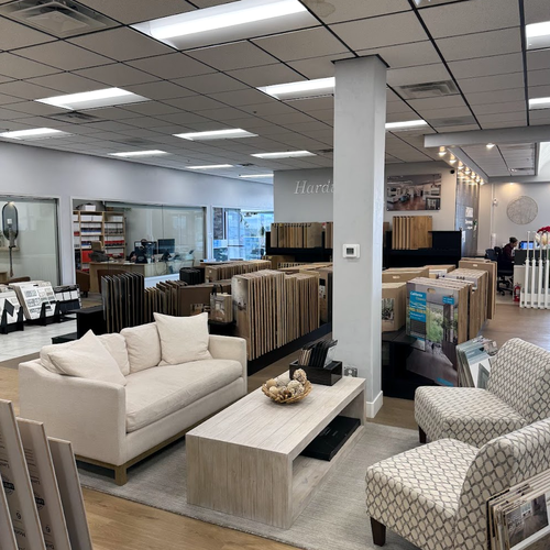 Seating area in St George flooring showroom