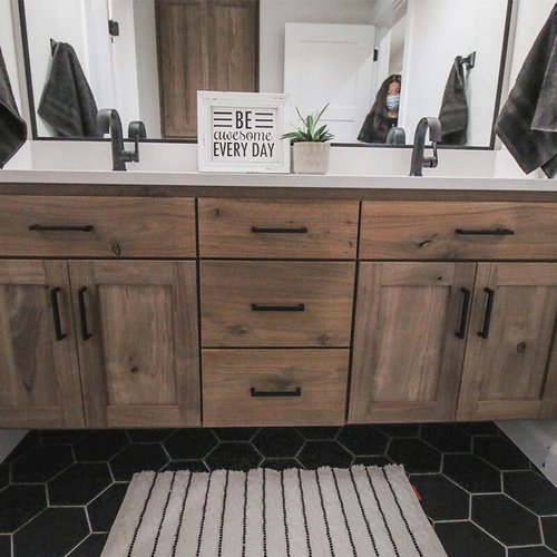 Custom vanity at 'South Mountain Look' from Pioneer Floor Coverings & Design