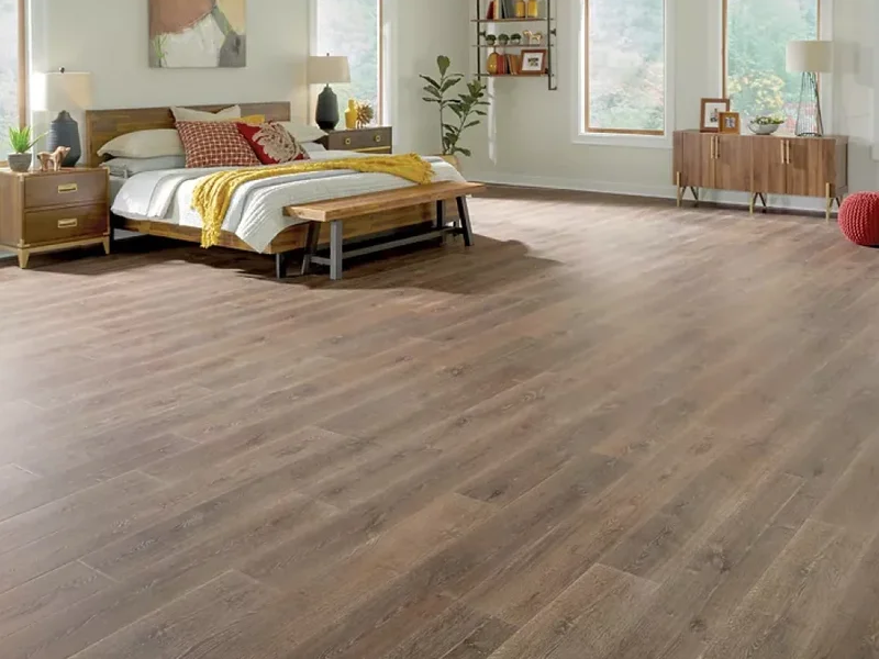 Puretech flooring in a modern bedroom