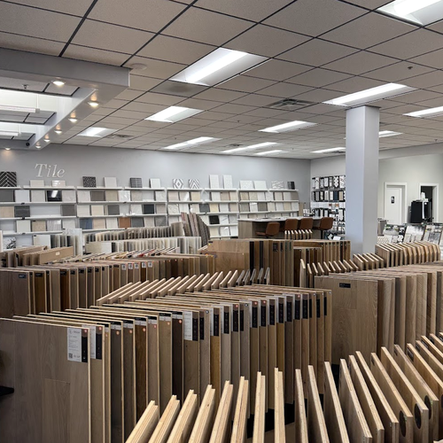 Large selection of hardwood flooring samples