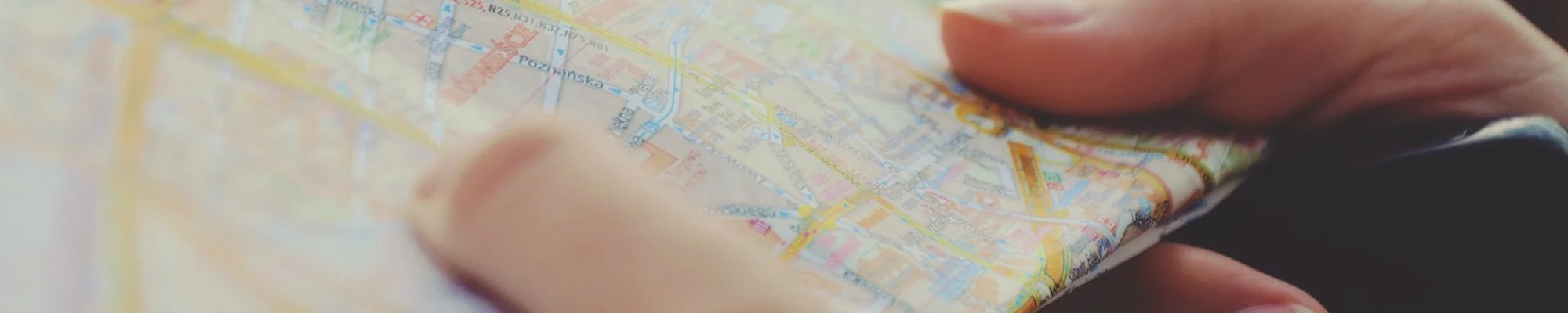 Paper map of Washington UT