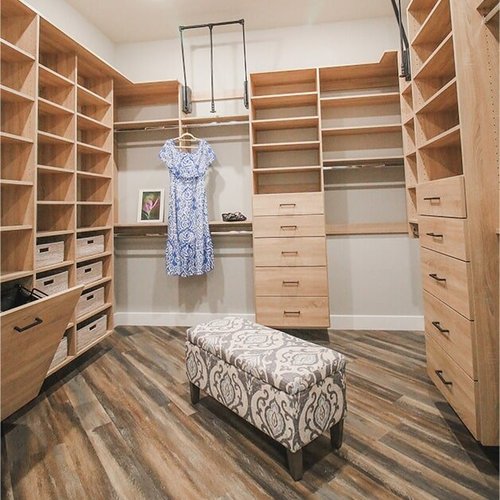 Dream walk-in closet at 'Elements at Sunset' from Pioneer Floor Coverings & Design