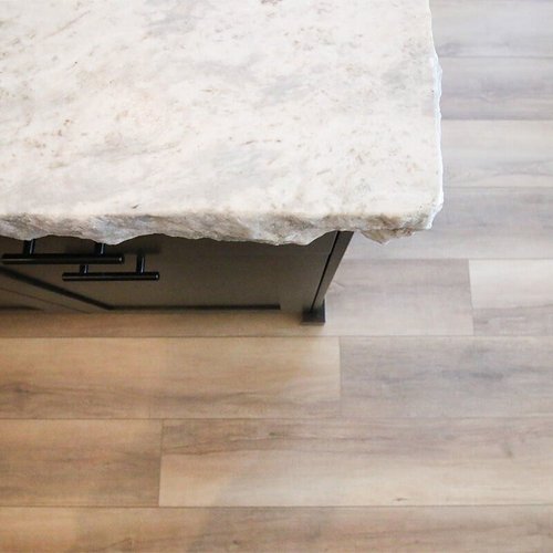 Live edge countertop at 'The James' from Pioneer Floor Coverings & Design