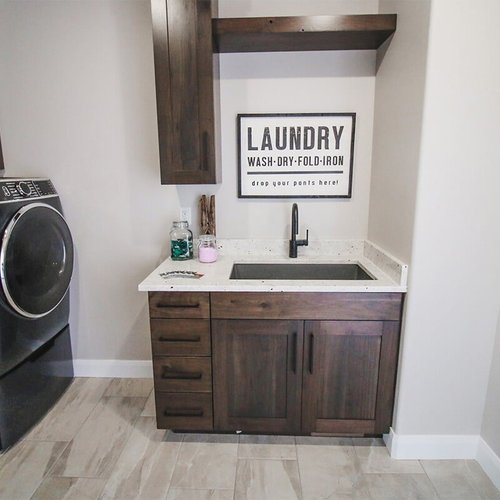 Laundry room design at 'Radharc A' Gleann' from Pioneer Floor Coverings & Design
